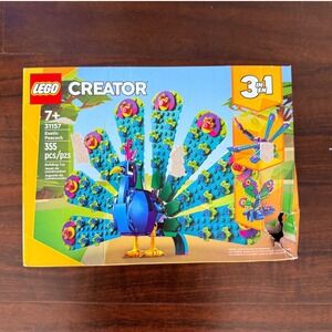 LEGO Creator 3in1 Exotic Peacock 31157 Building Toy Set 355 Pieces Kids 7+
